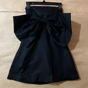 DISSH Black Mini Dress with Oversized Bow